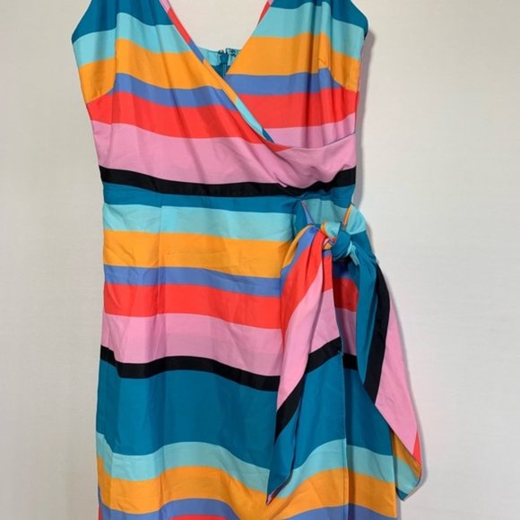 Lovers + Friends Orchid Dress Striped Wrap XXS 00 - Picture 3 of 6